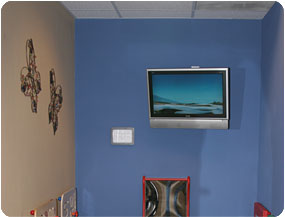 Look up!  Play area at the Plano office.