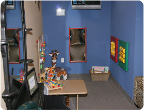 The play area in the waiting room at the Plano office.